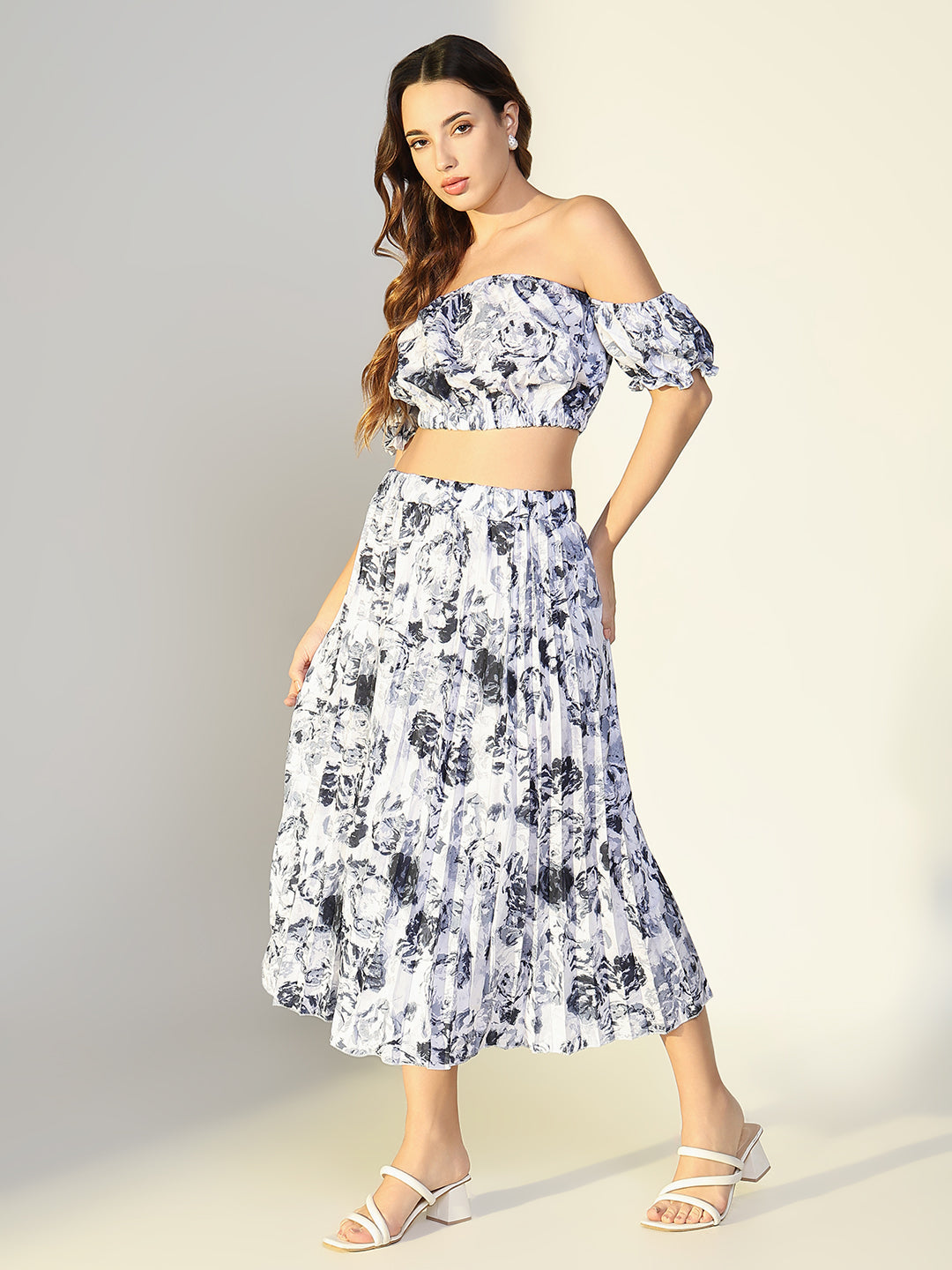 Women Grey Printed Co Ords Set