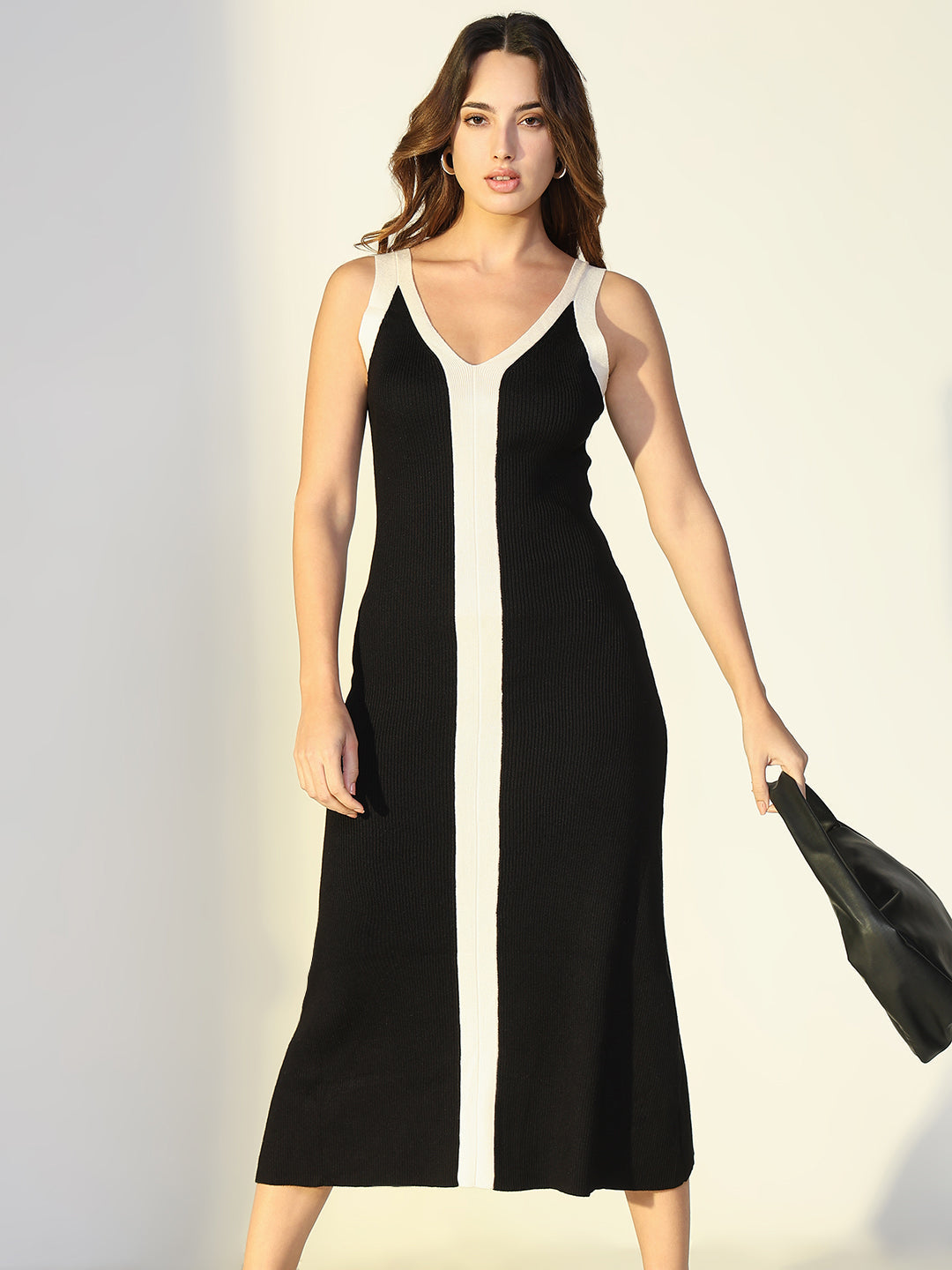 Women Black Solid A Line Dress