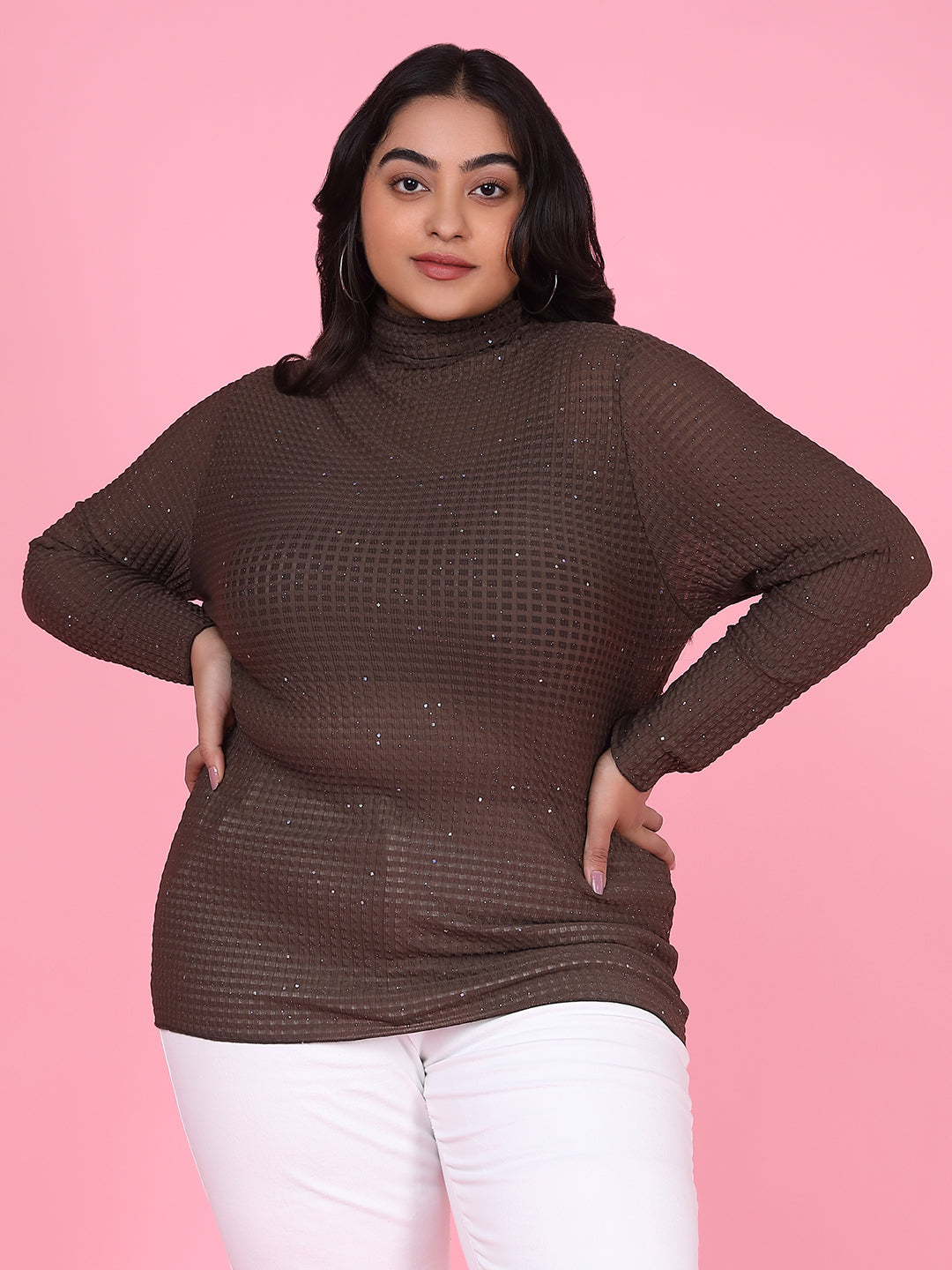 Women Solid Brown Top