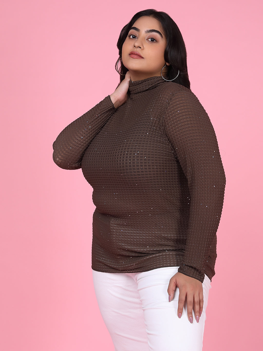 Women Solid Brown Top