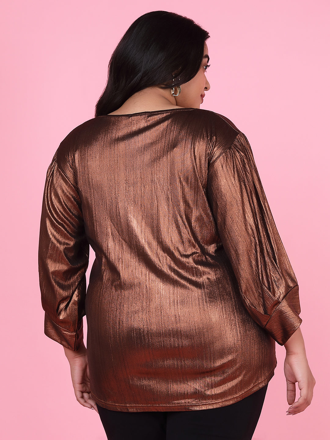 Women Solid Brown Top