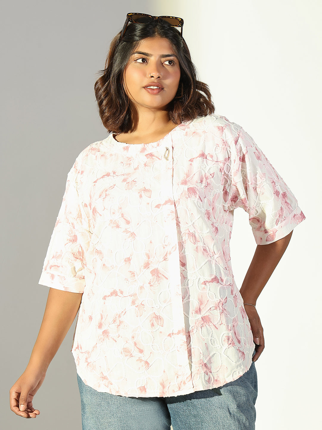 Women Pink Floral Top