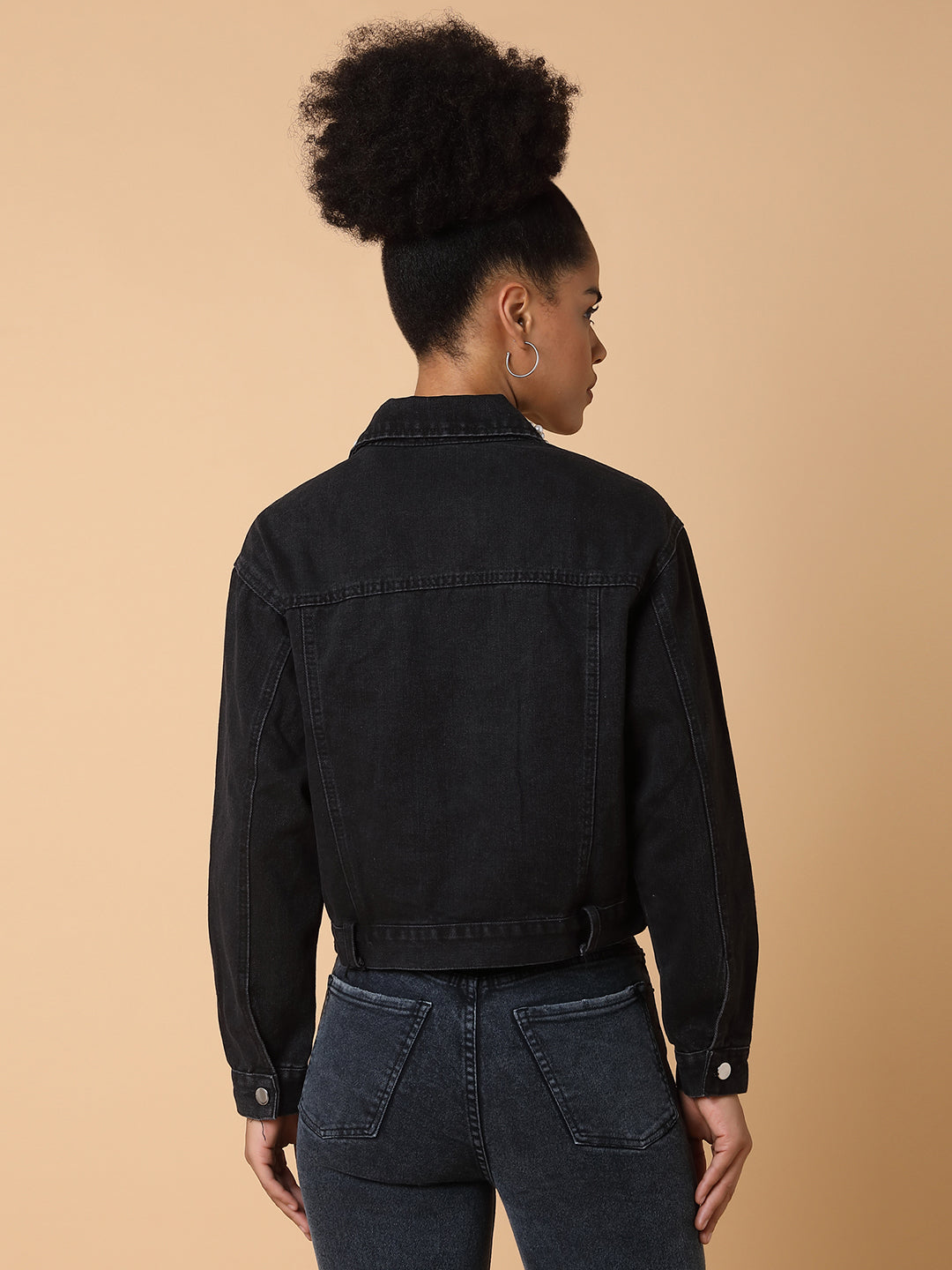 Women Black Denim Jacket