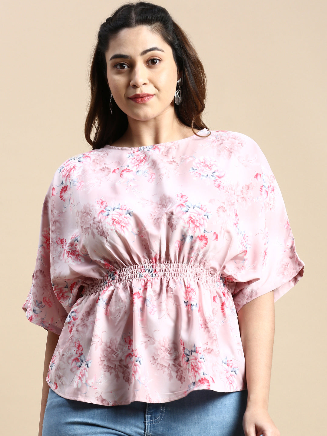 Women Floral Pink Top