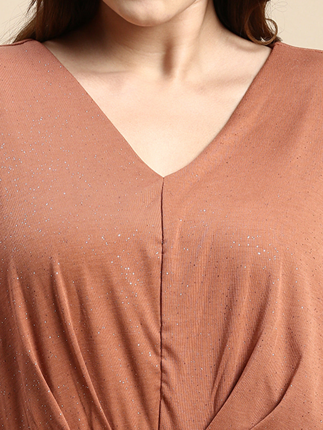 Women Embellished Copper Top