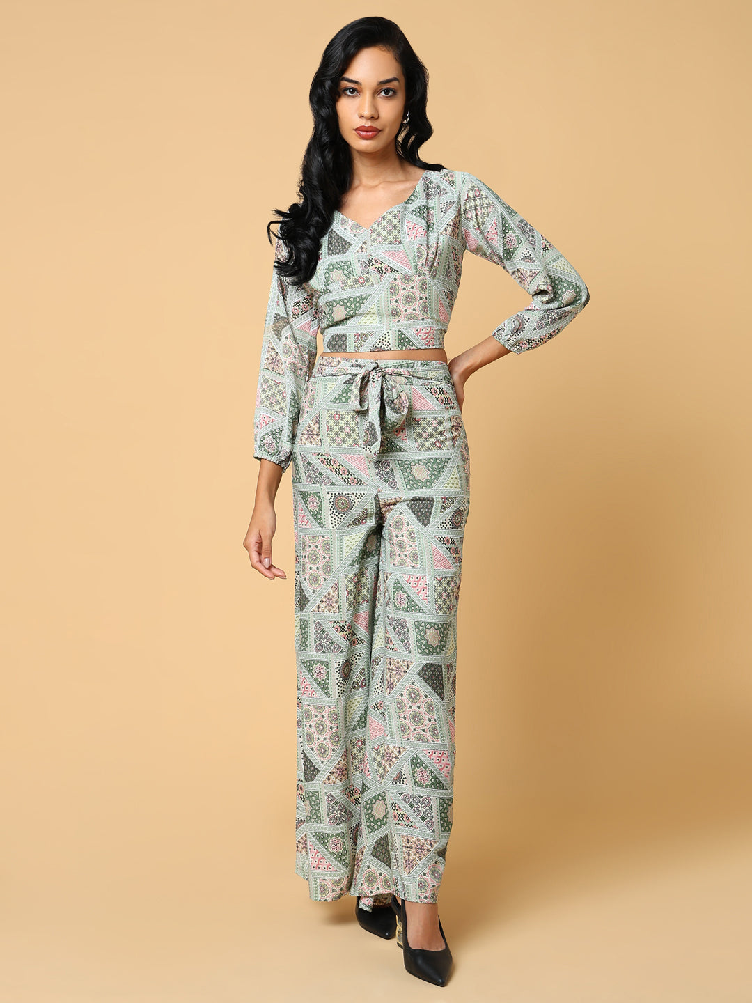 Women Printed Green Co-Ords Set