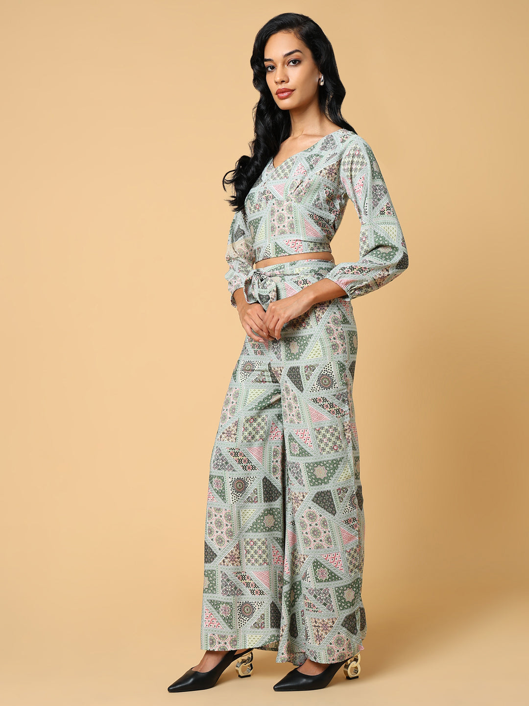 Women Printed Green Co-Ords Set