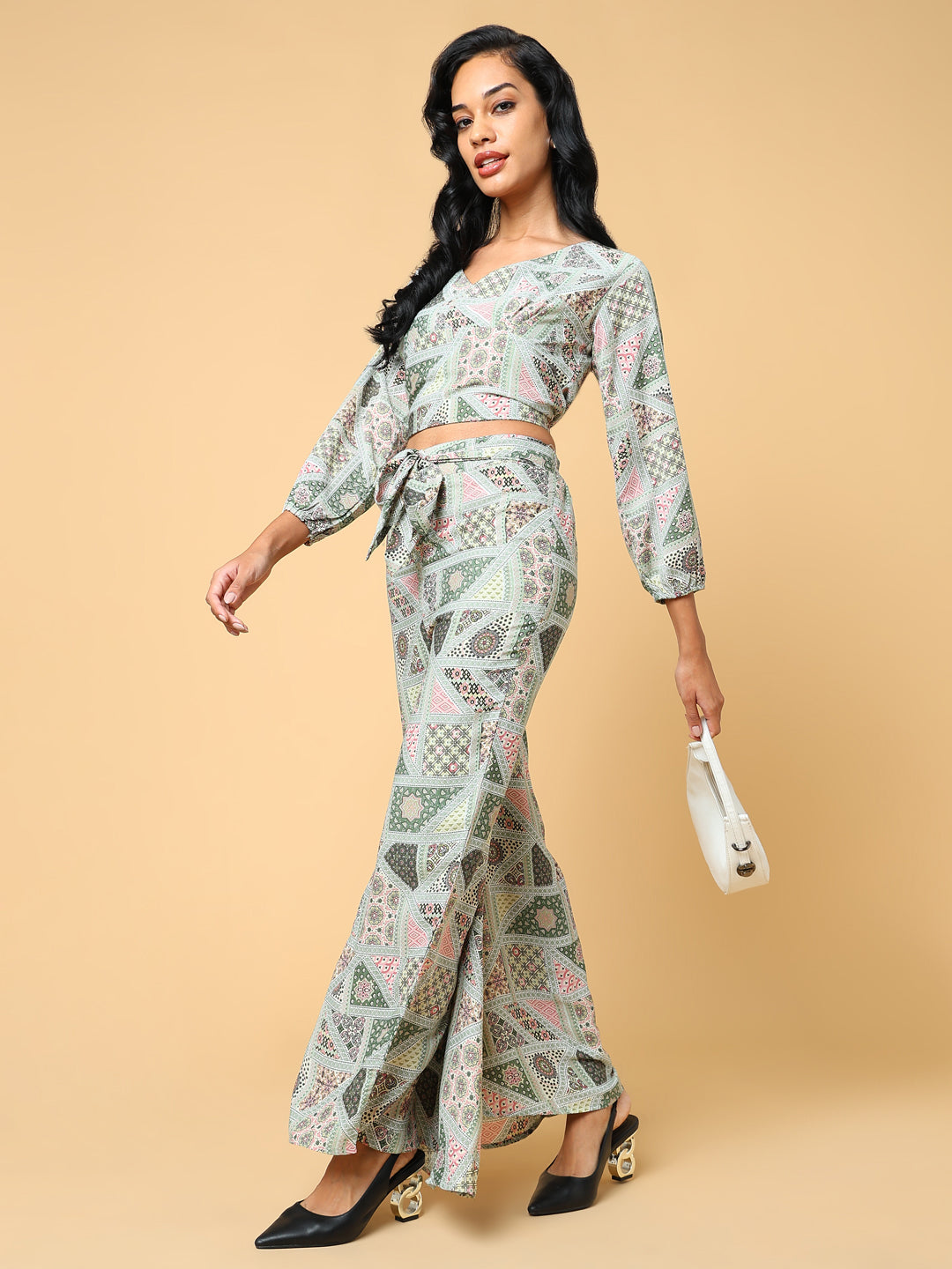 Women Printed Green Co-Ords Set