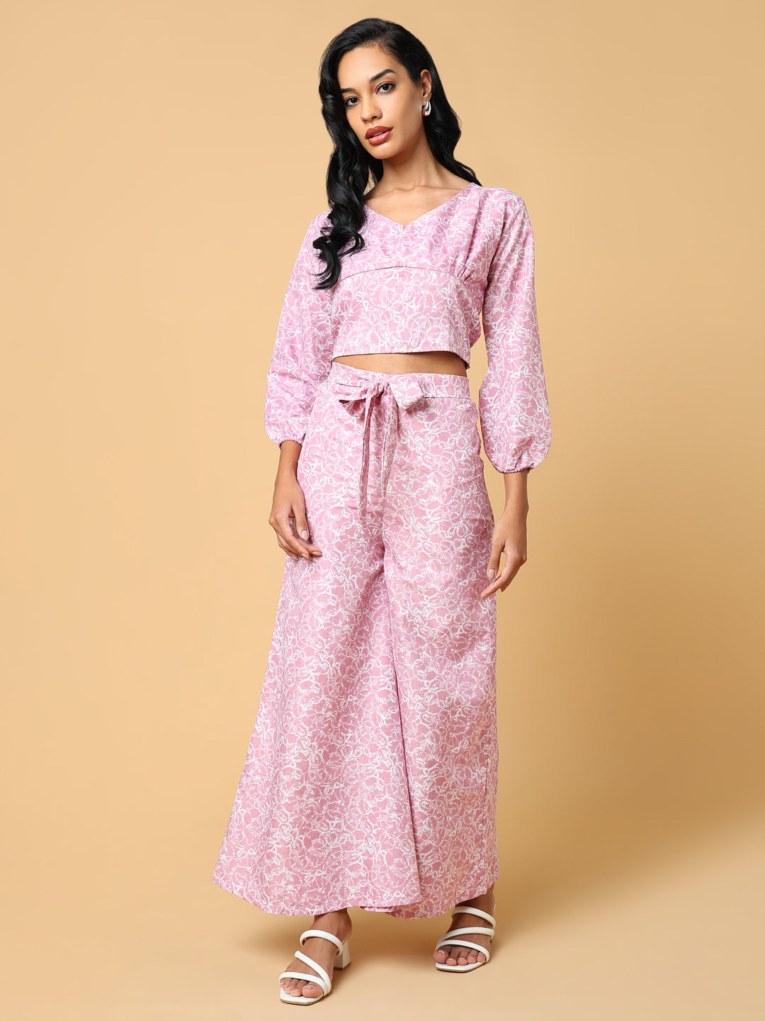 Women Printed Pink Co-Ords Set