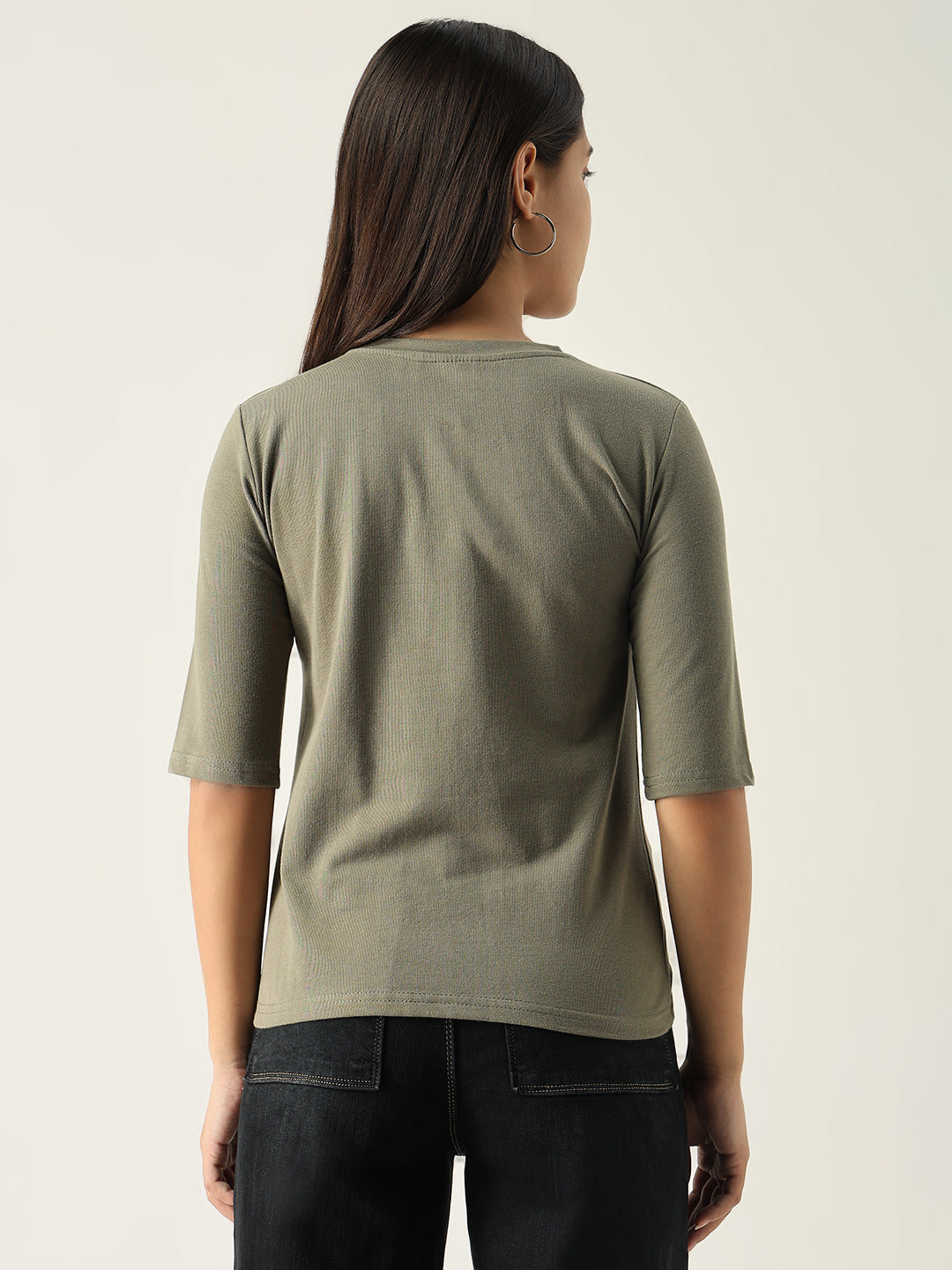 Women Graphic Olive T Shirt