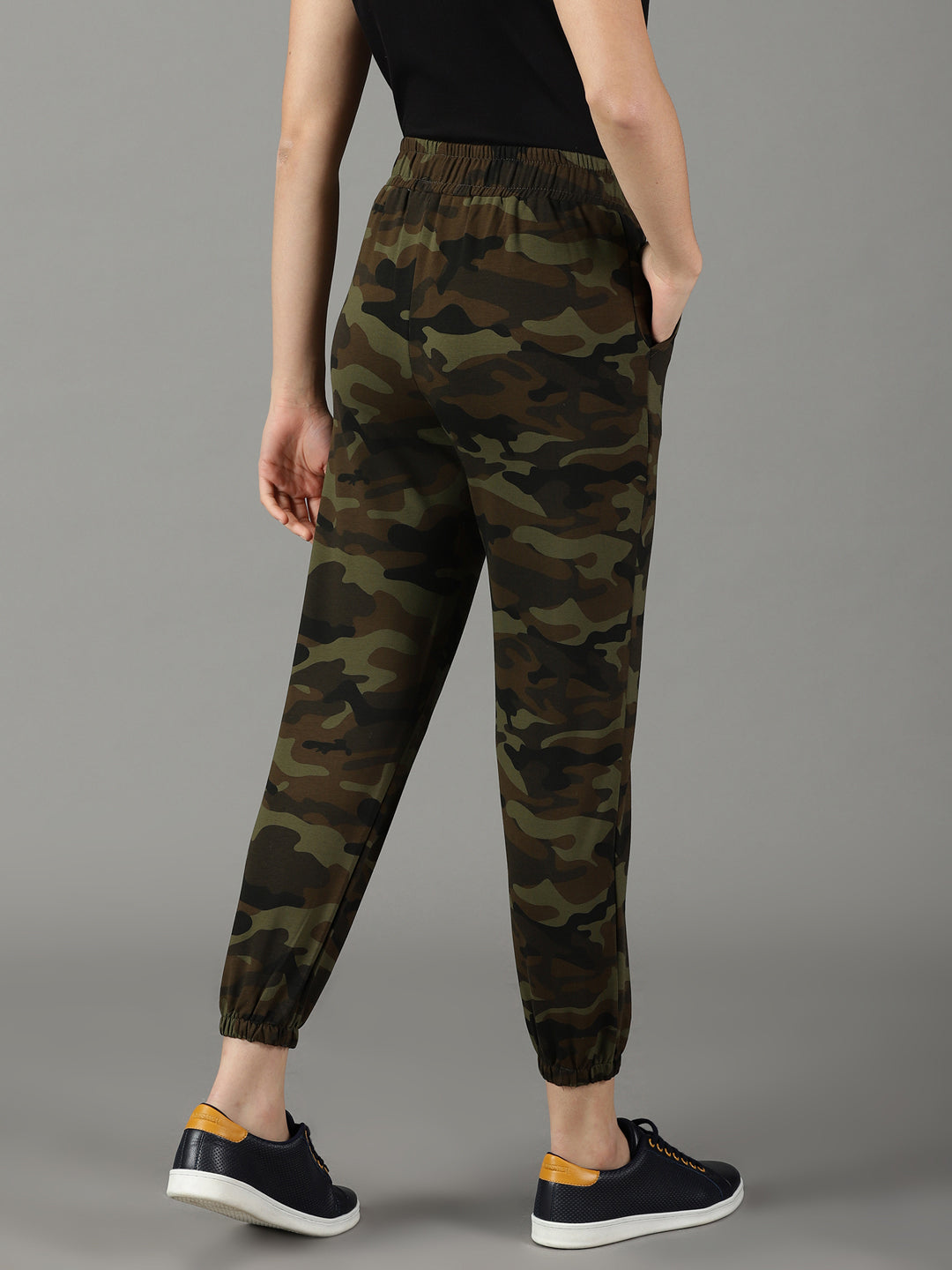 Women Camouflage Olive Trackpant