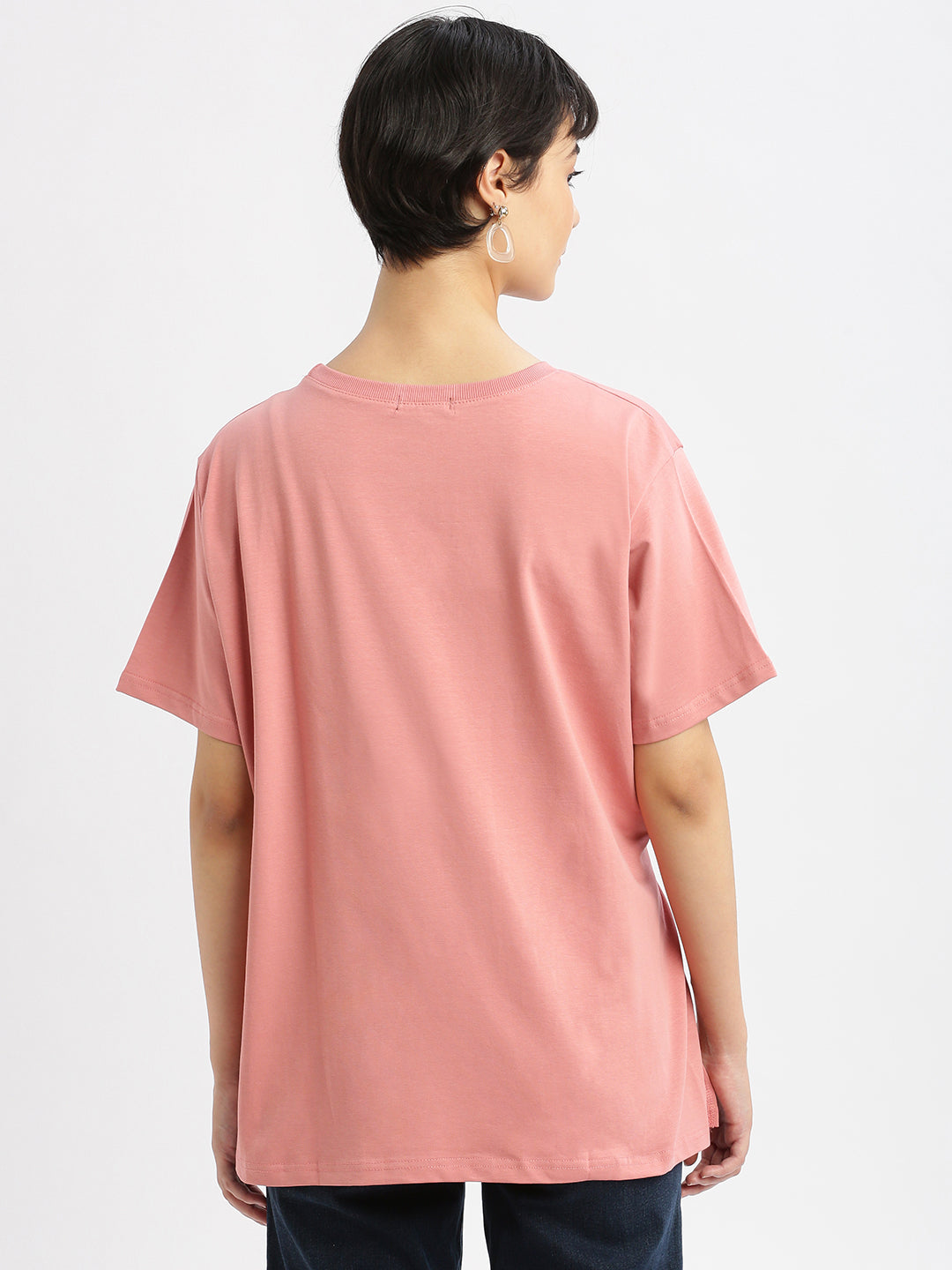 Women Solid Peach Top