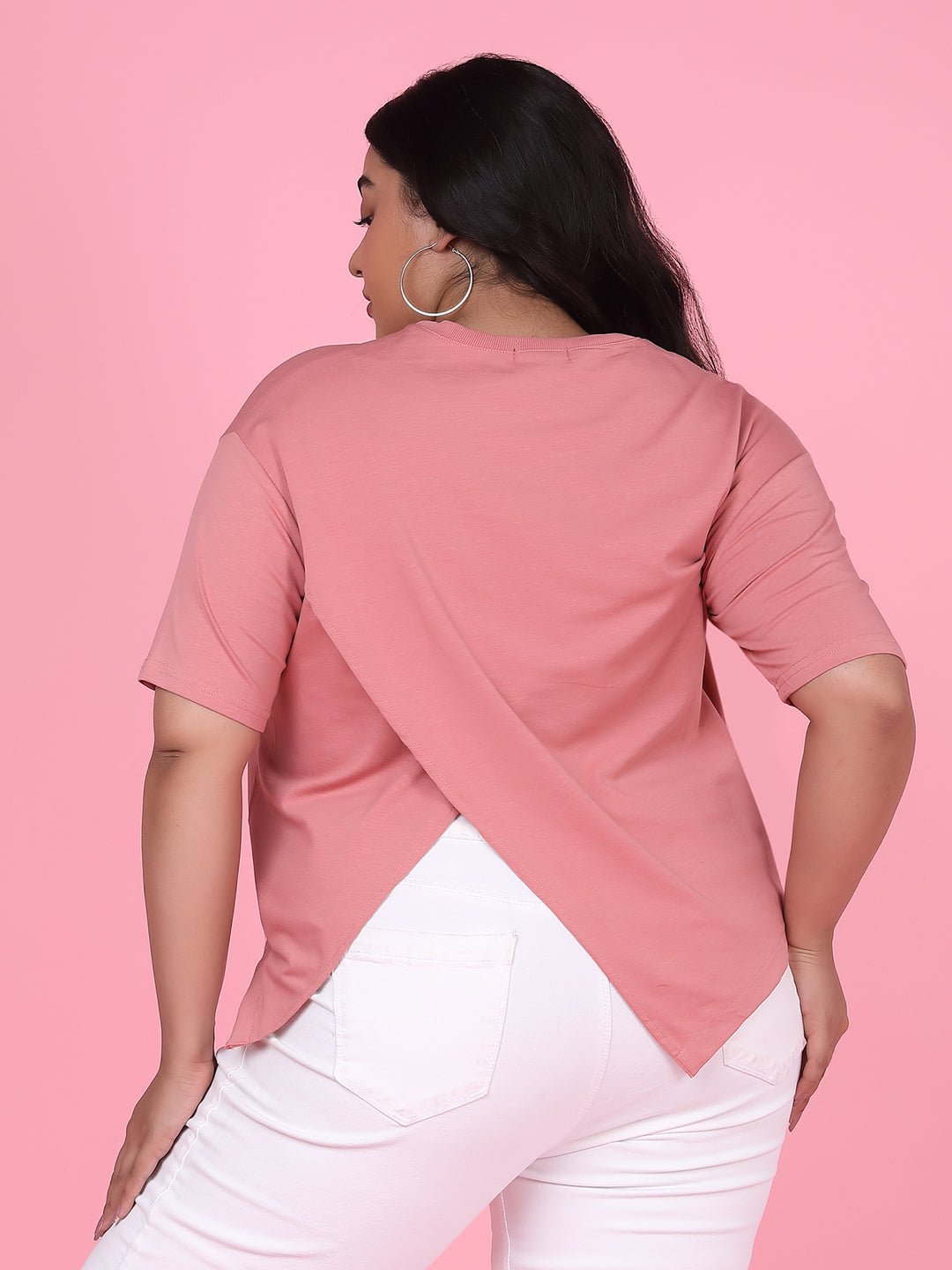 Women Solid Peach Top