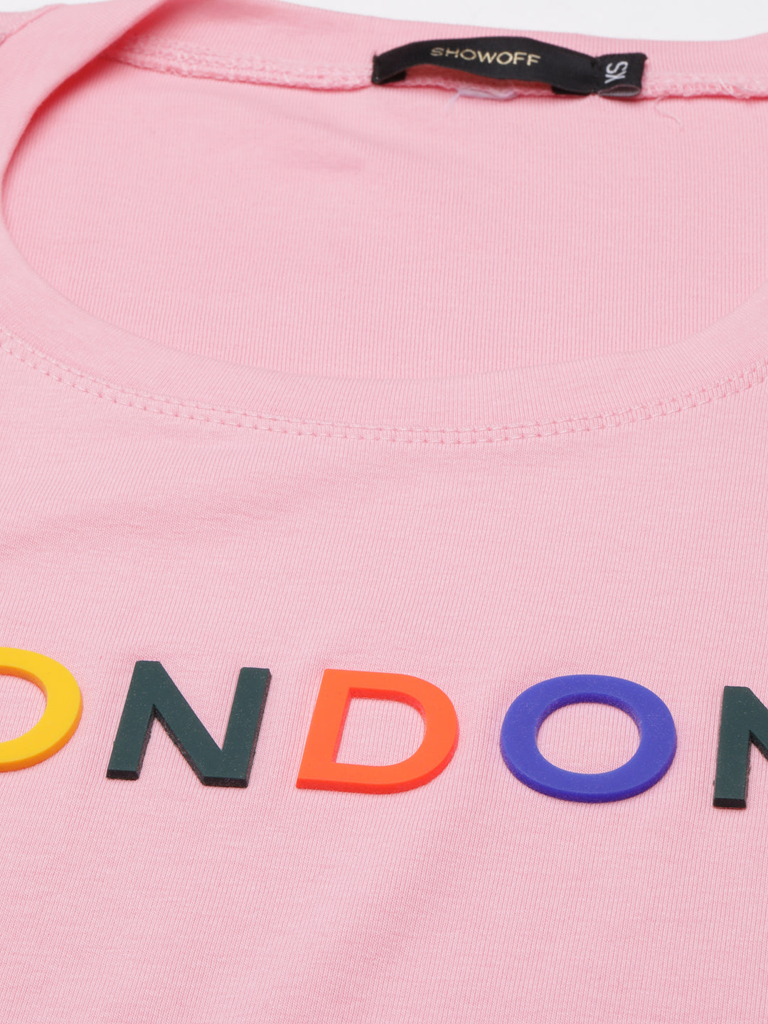 Women Pink Typography T Shirt