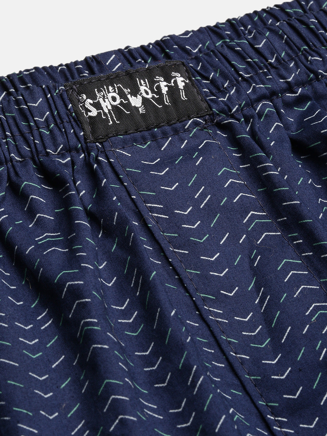 Men Printed Cotton Navy Blue Boxer