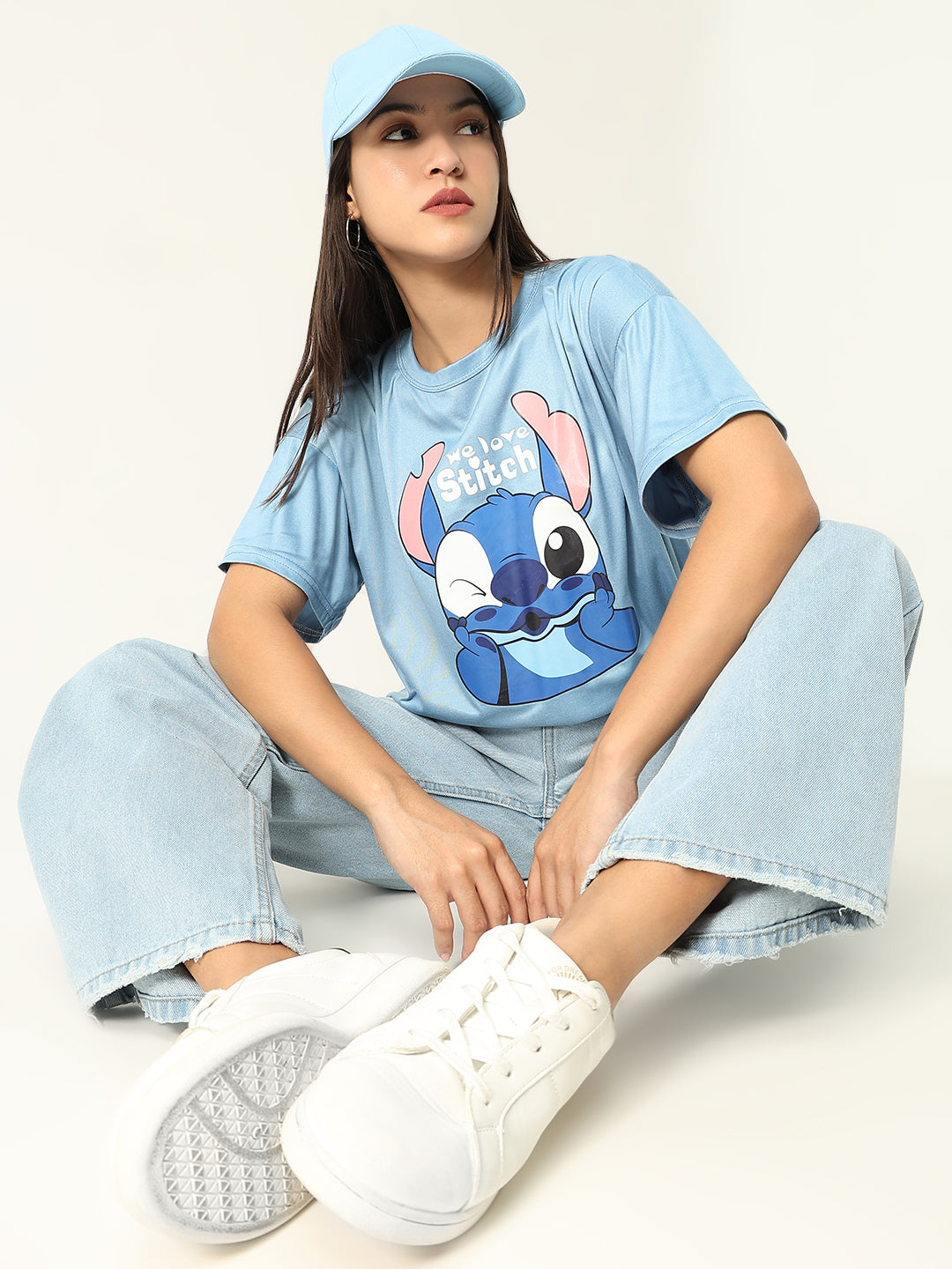 Women Graphic Blue T Shirt