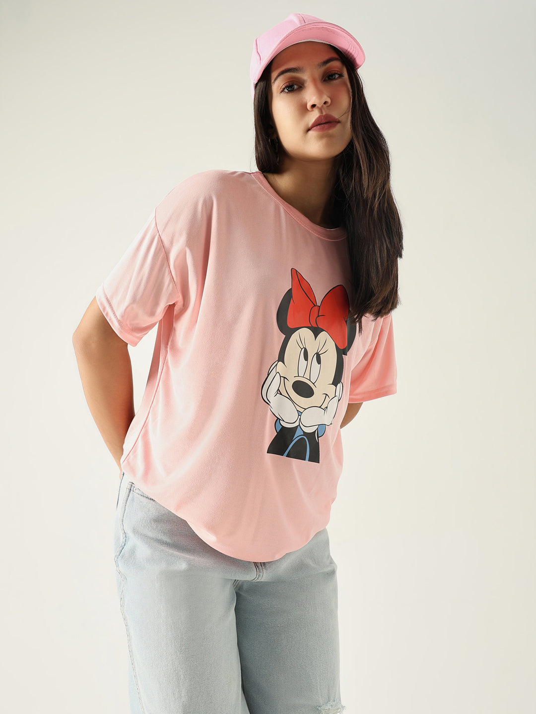 Women Graphic Pink T Shirt