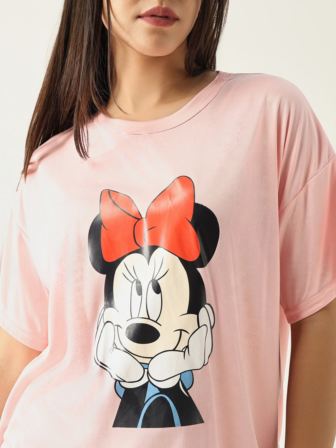 Women Graphic Pink T Shirt