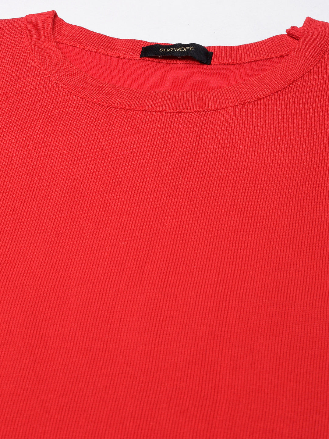 Women Red Solid Top