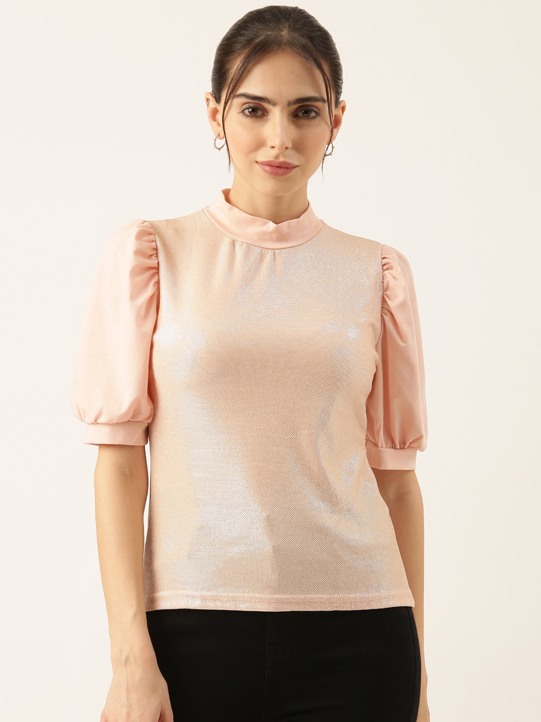 Women Shimmer Peach Top