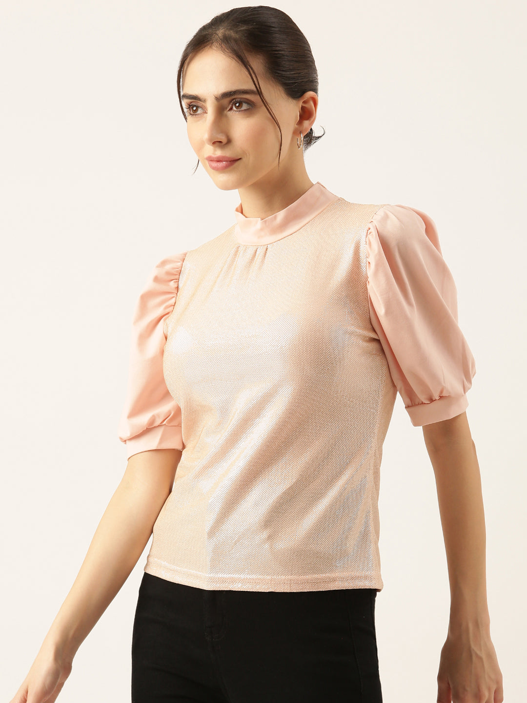 Women Shimmer Peach Top