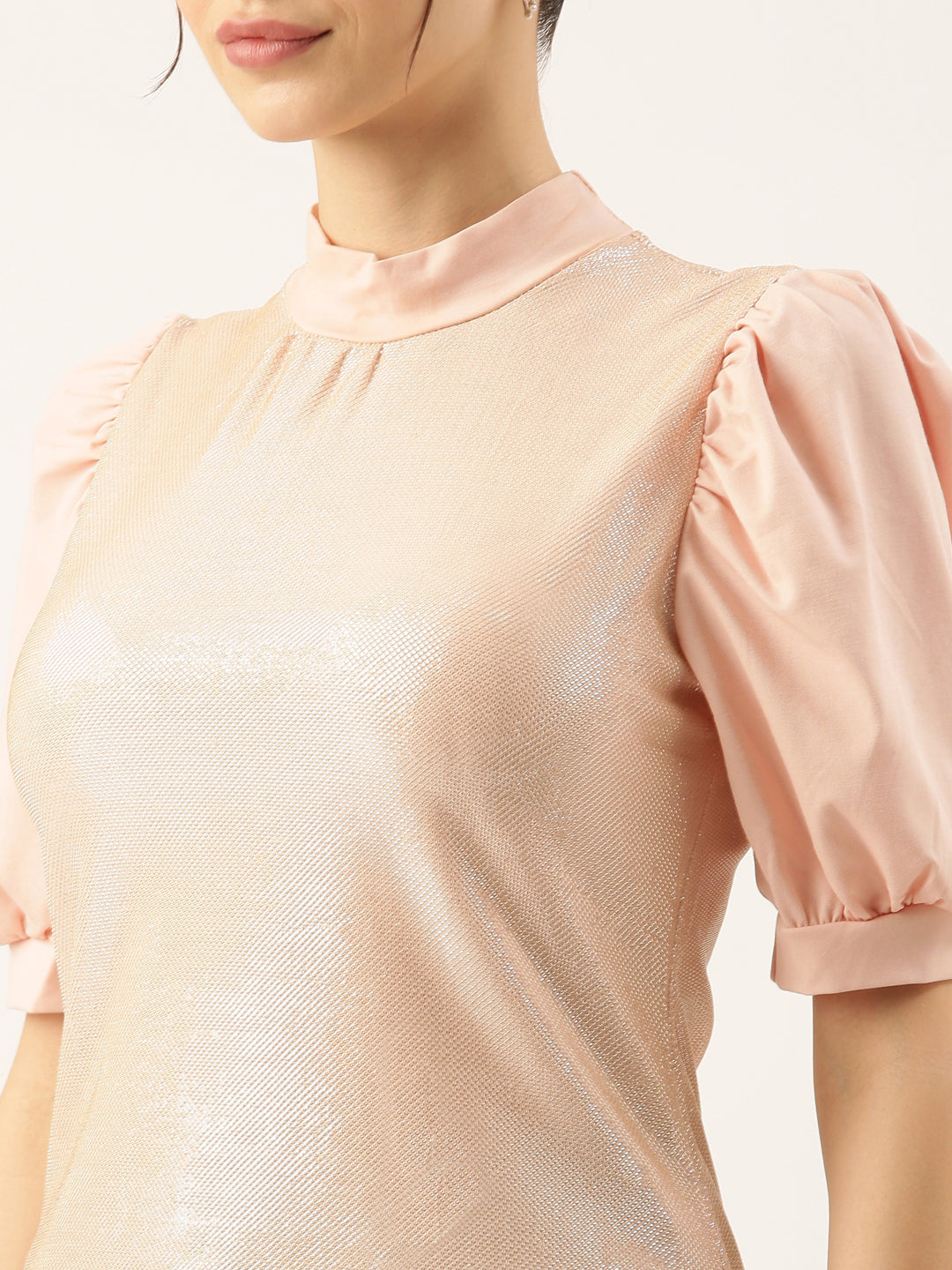 Women Shimmer Peach Top