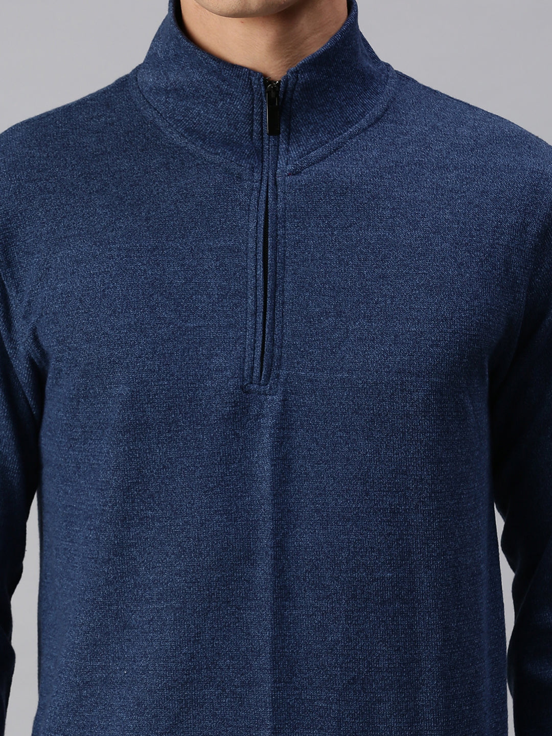 Men Solid Blue Sweatshirt