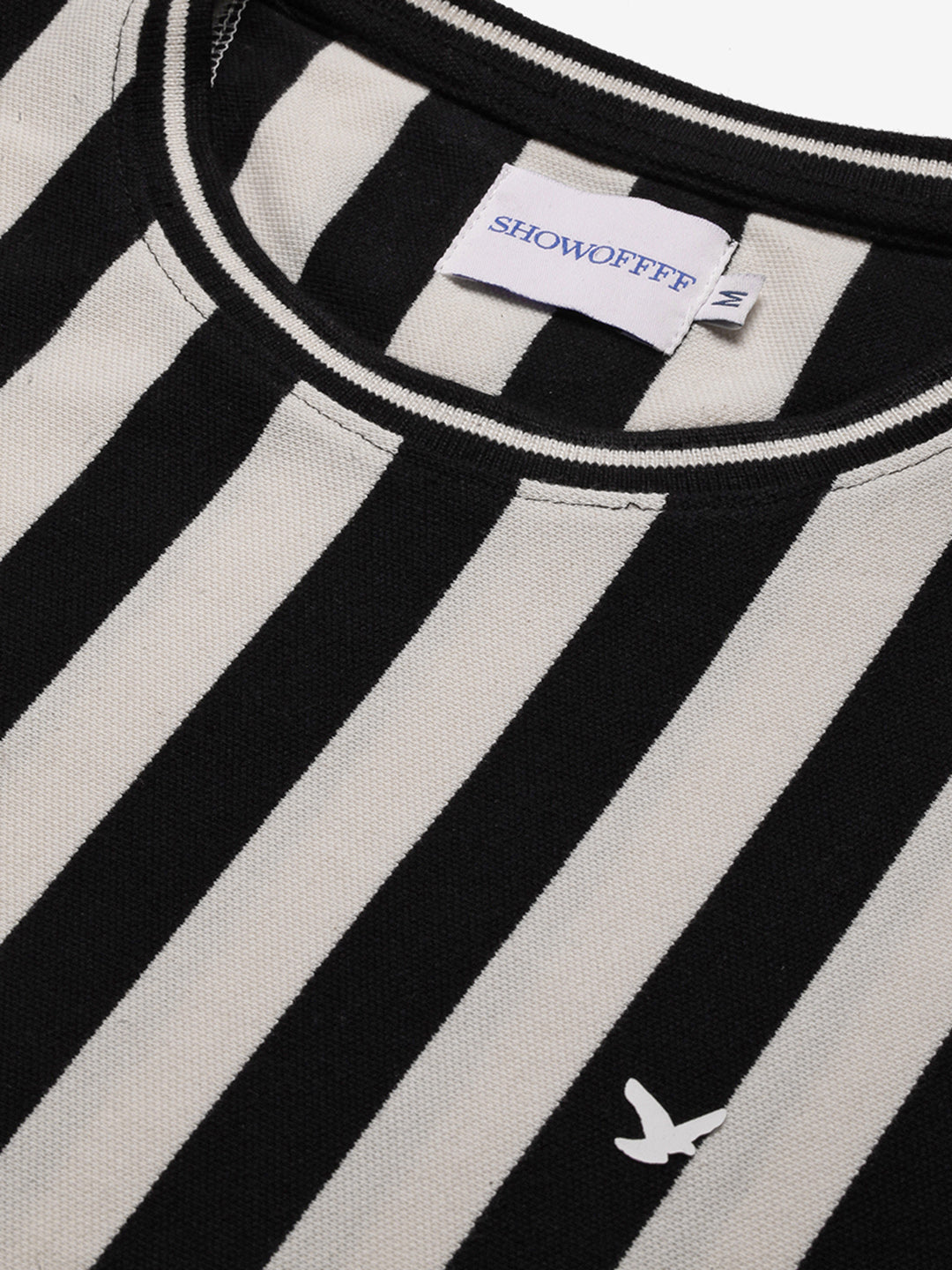 Men Black Striped T Shirt