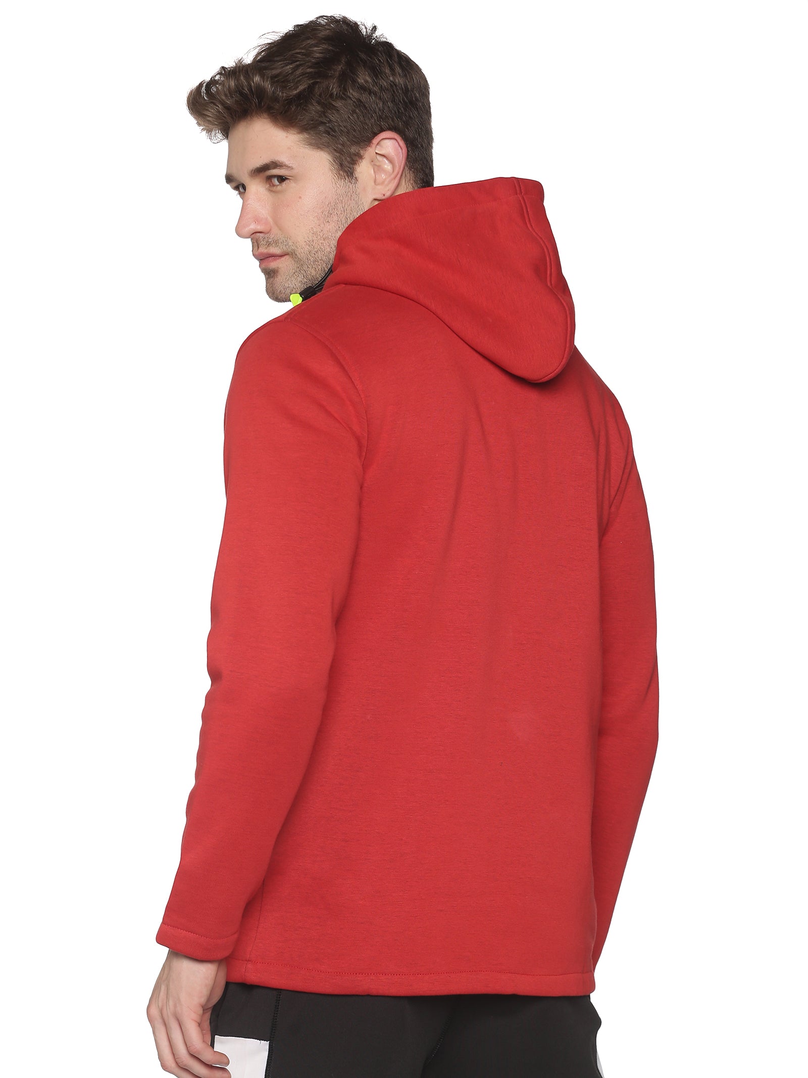 Men Solid Red Sweatshirt