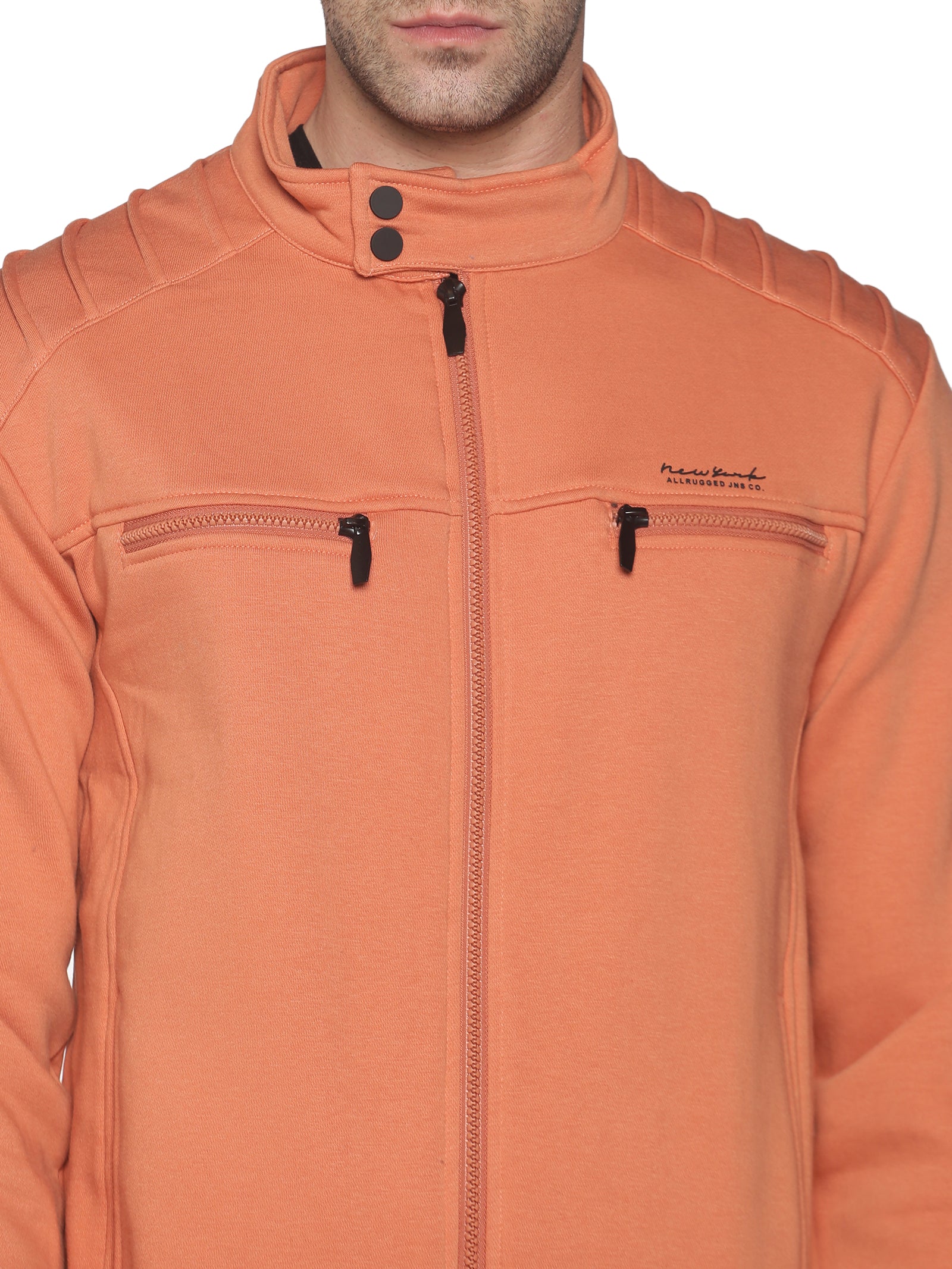 Men Solid Orange Sweatshirt