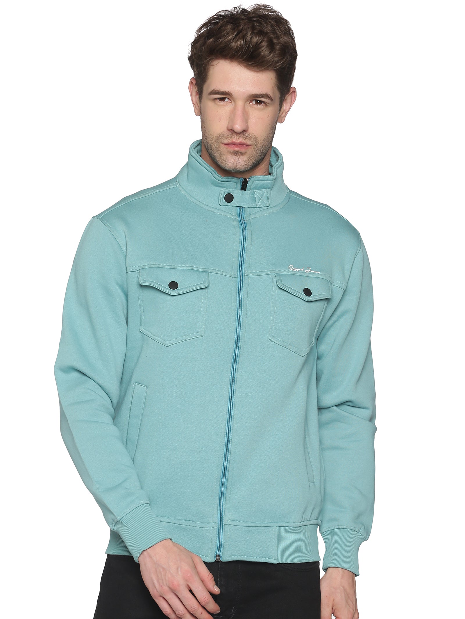 Men Solid Blue Sweatshirt