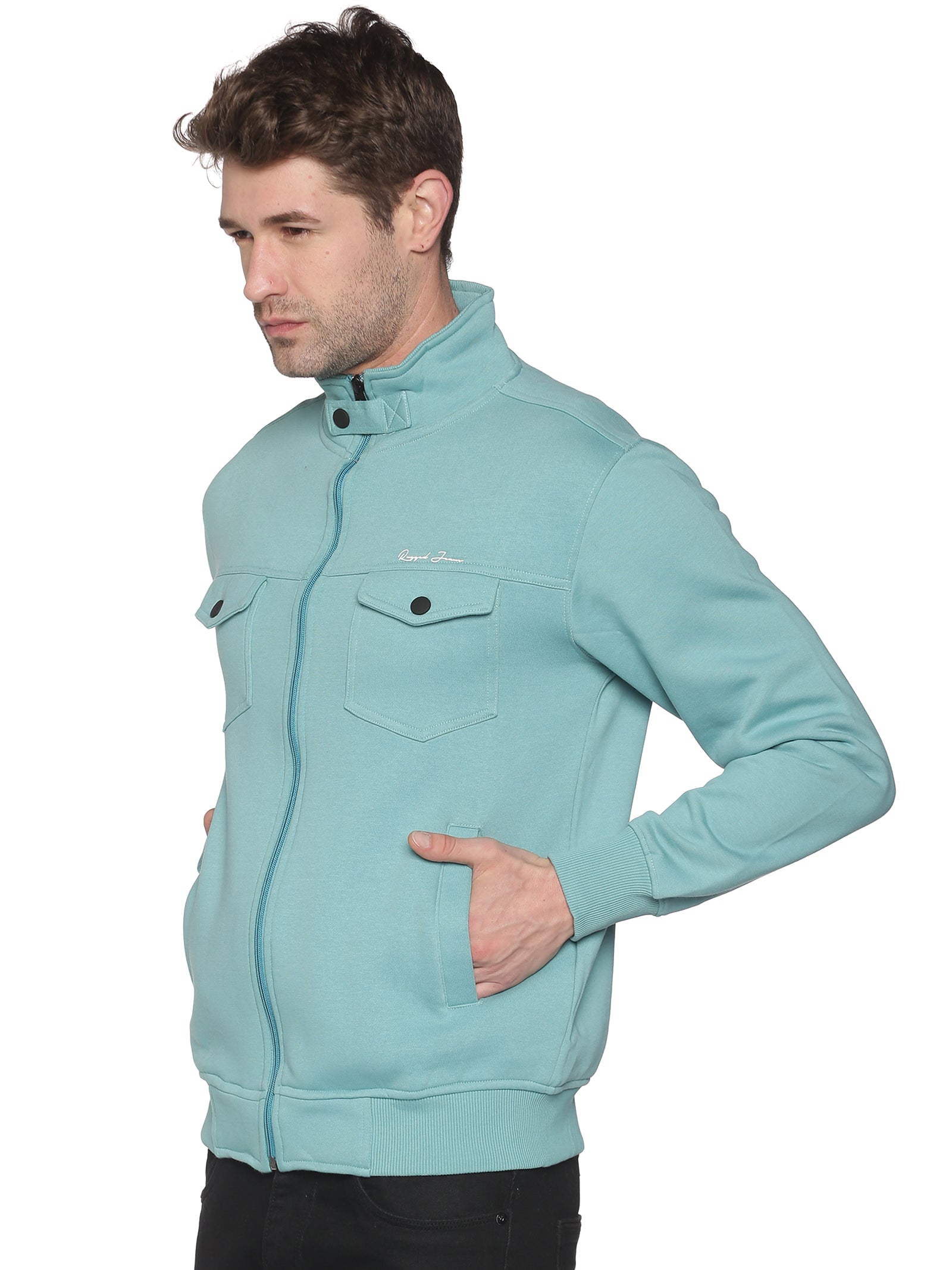 Men Solid Blue Sweatshirt