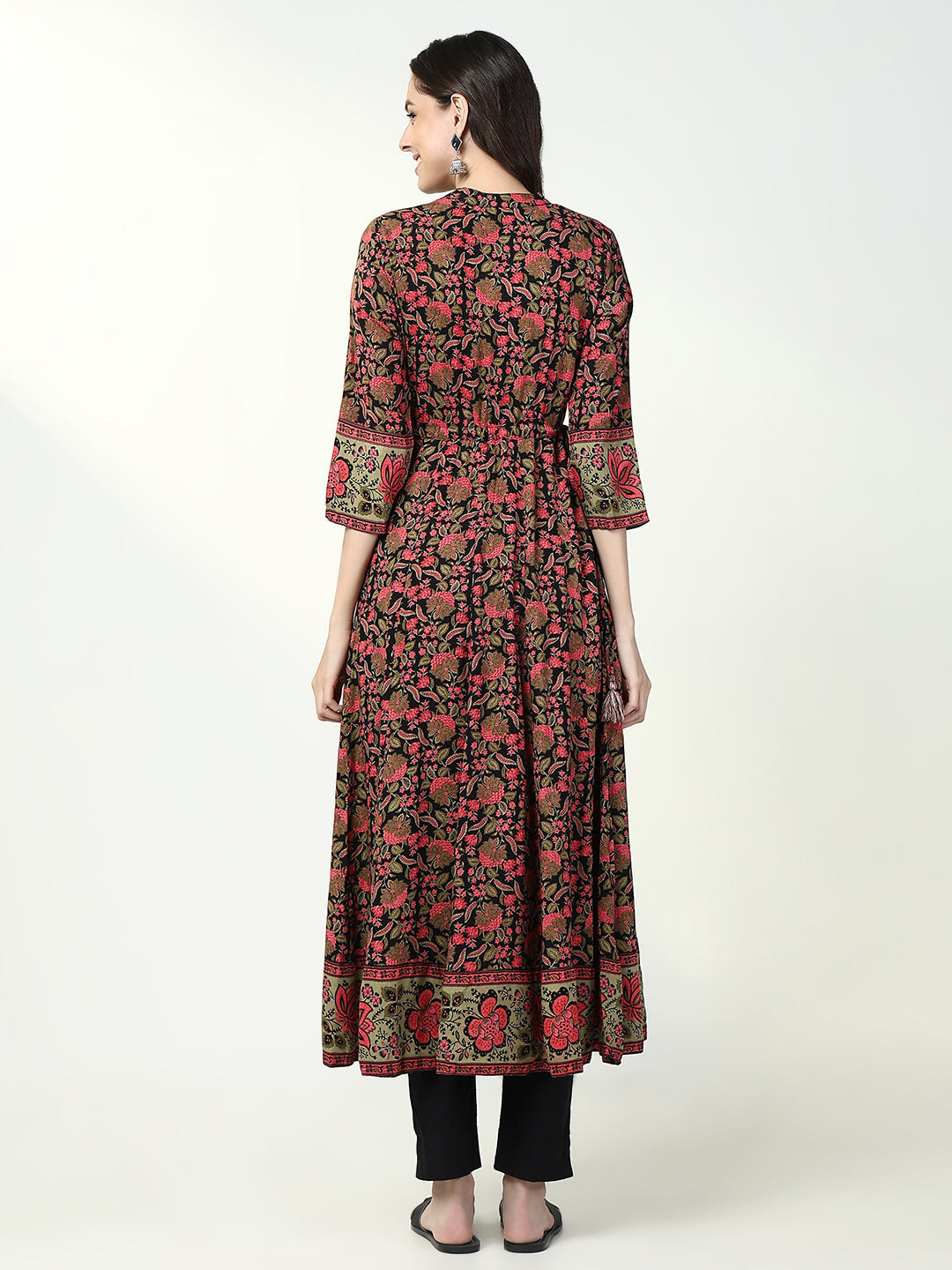 Women Multi Floral Anarkali Kurta