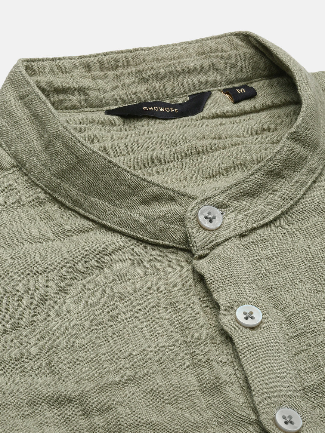 Men Green Solid Kurta