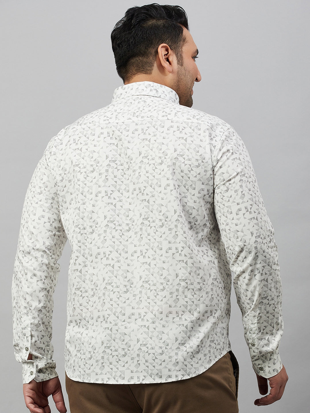 Men Printed White Premium Shirt