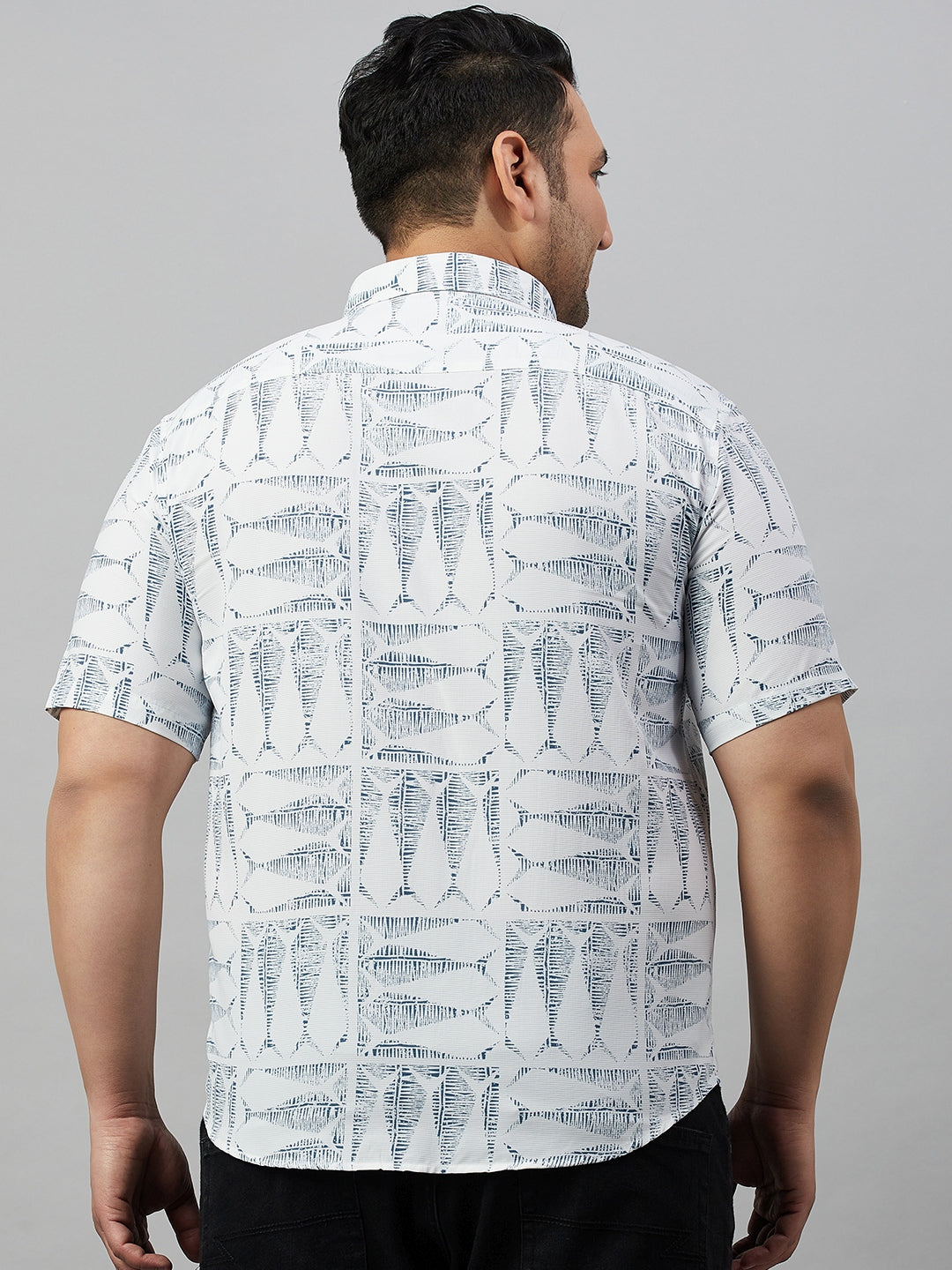 Men Printed White Premium Shirt