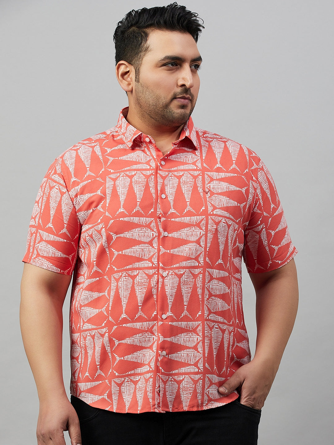 Men Printed Coral Premium Shirt