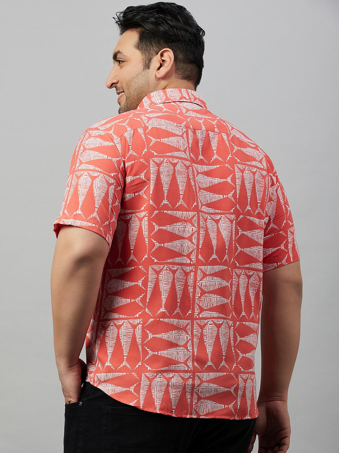 Men Printed Coral Premium Shirt