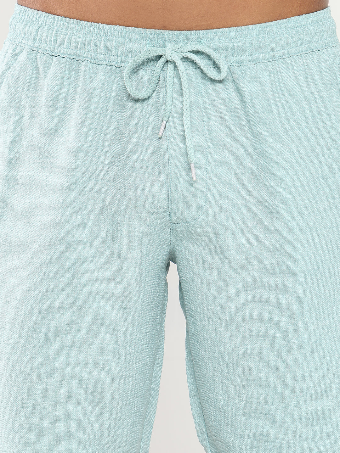 Men Sea Green Solid Co Ords Set