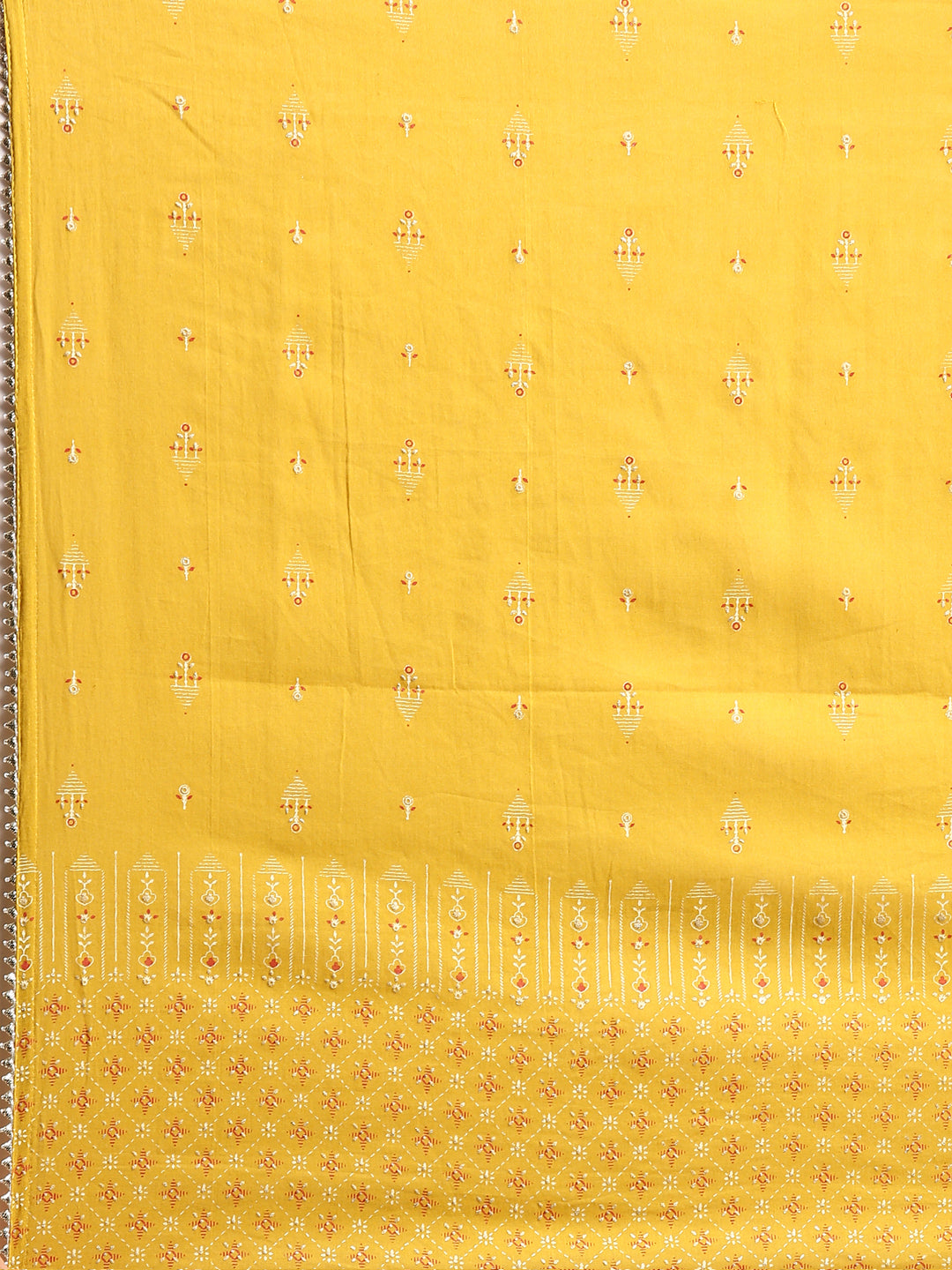 Women Graphic Yellow Anarkali Kurta Set with Dupatta