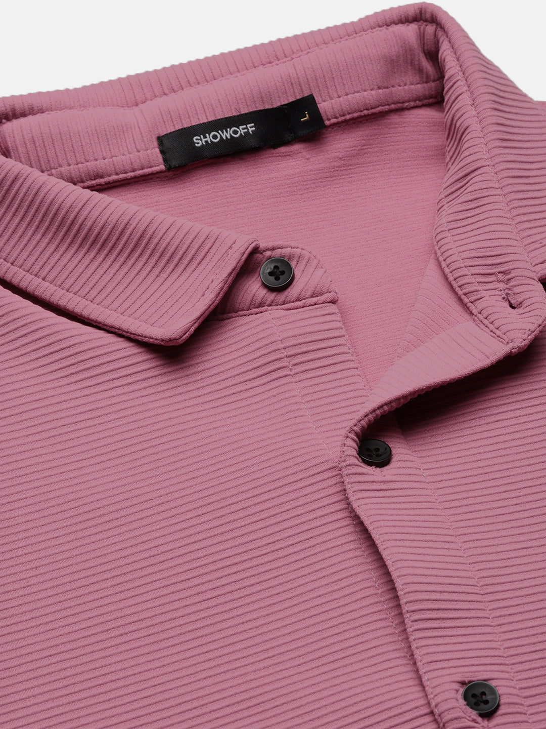 Men Pink Solid Slim Fit Shirt