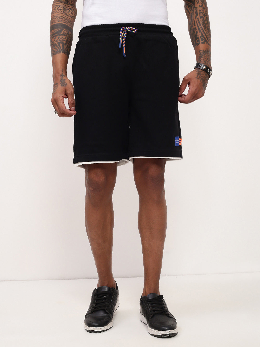 Men Black Solid Shorts