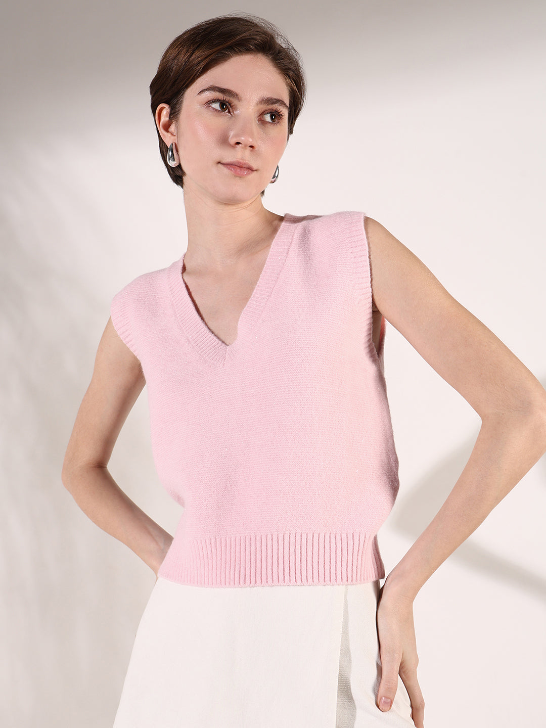 Women Pink Solid Top