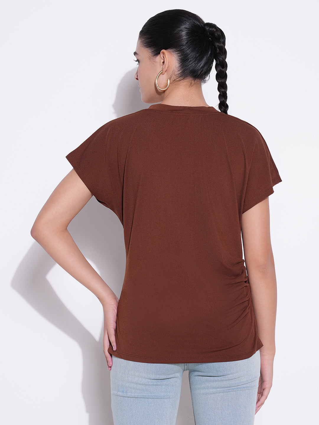 Women Brown Solid Top