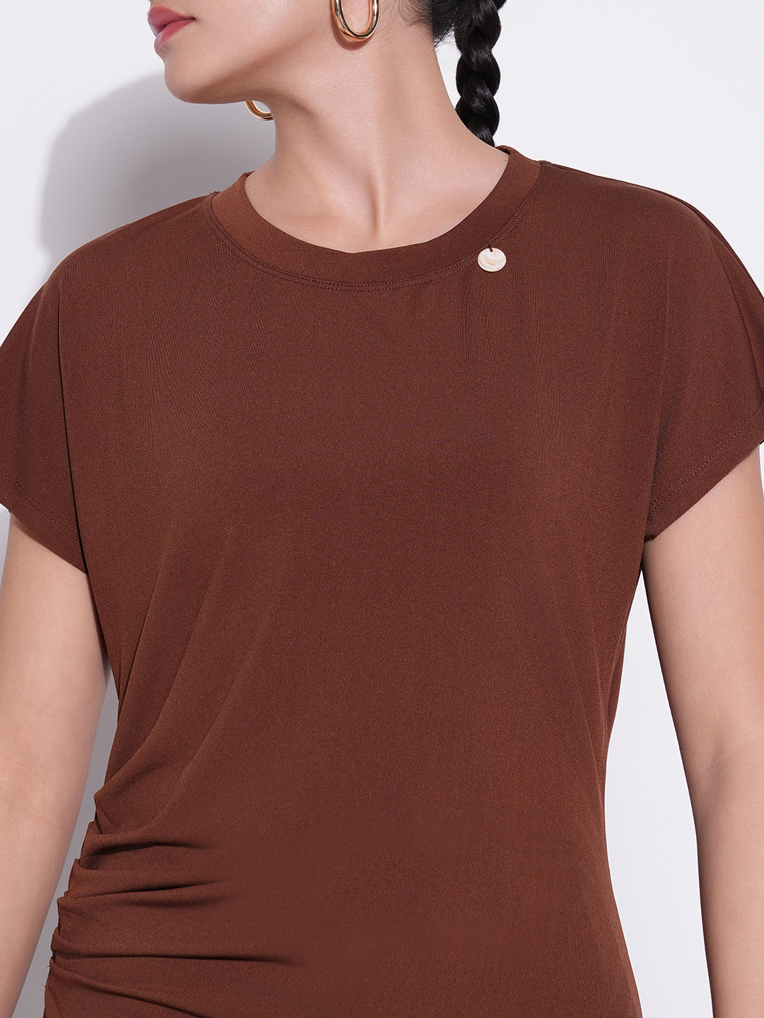 Women Brown Solid Top