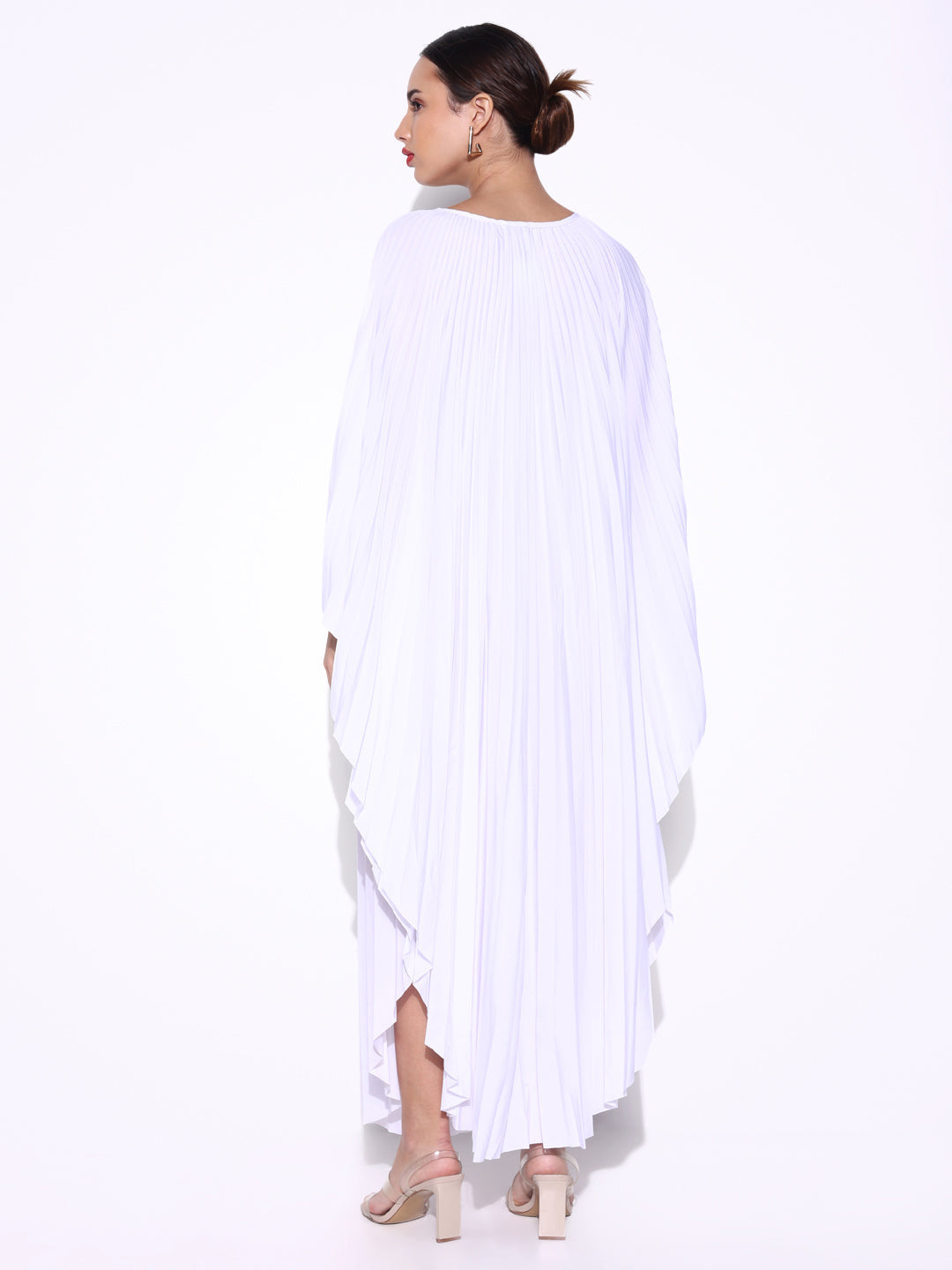 Women Solid White Kaftan Dress