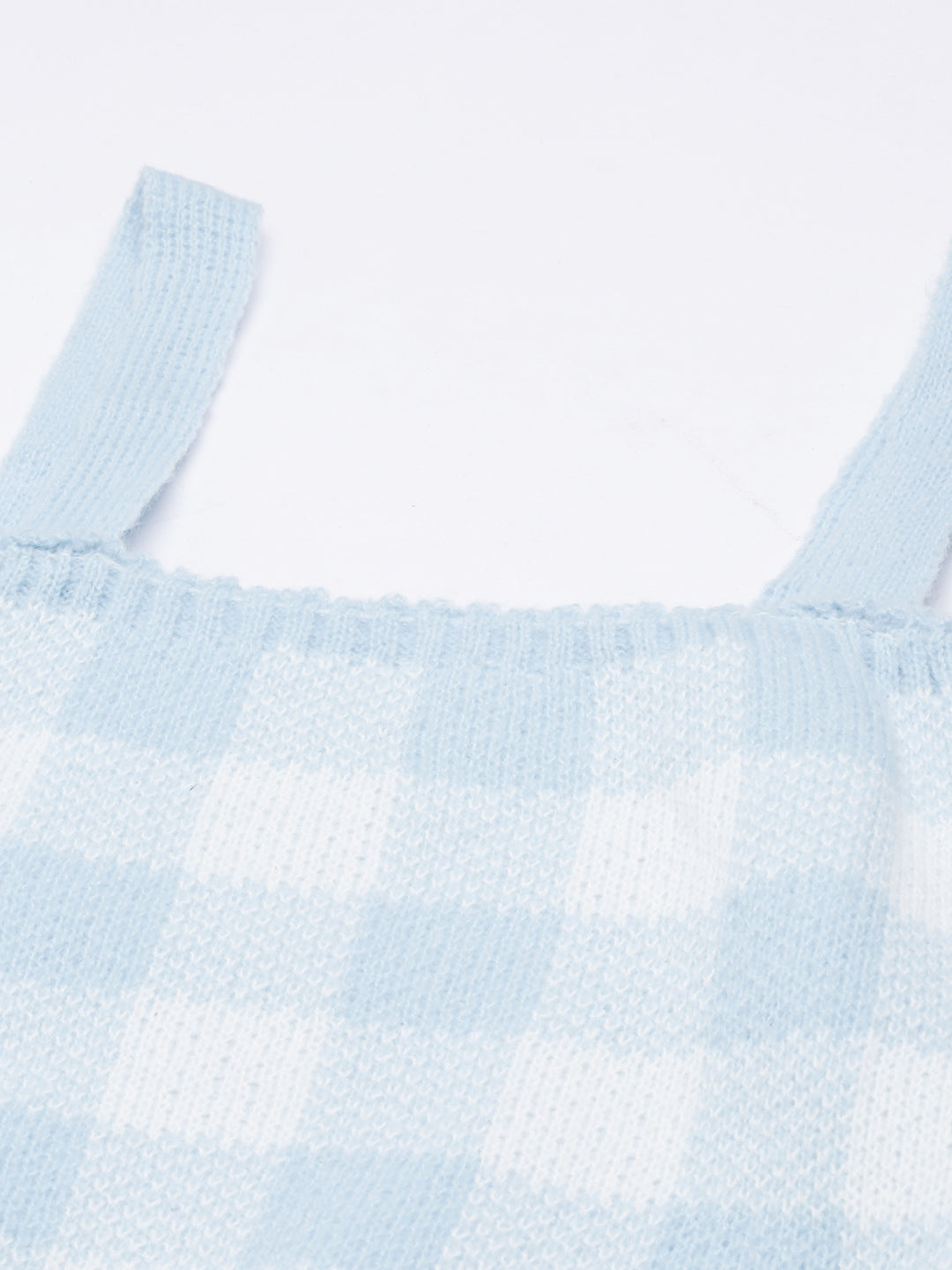 Women Blue Checked Cardigan