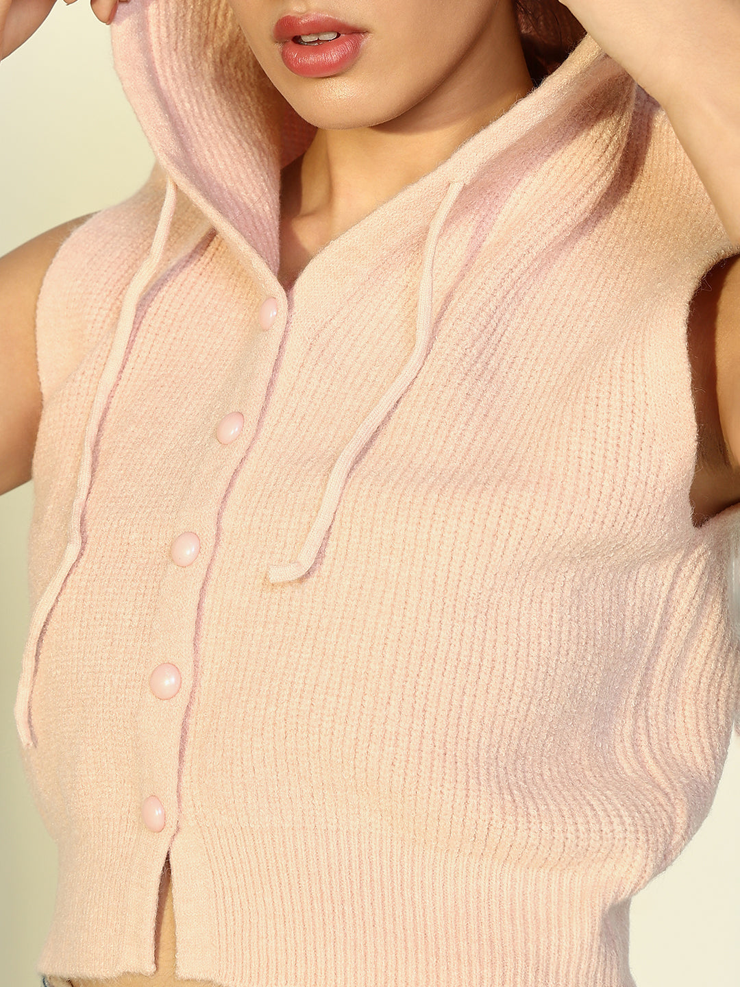 Women Solid Peach Top