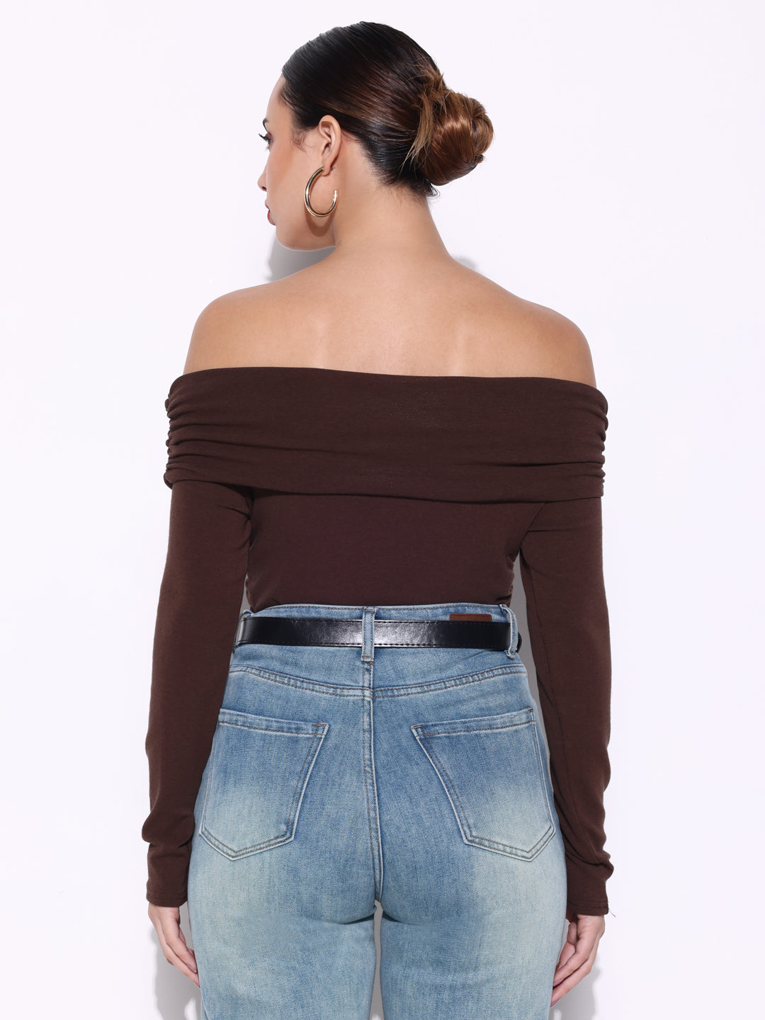 Women Solid Brown Top