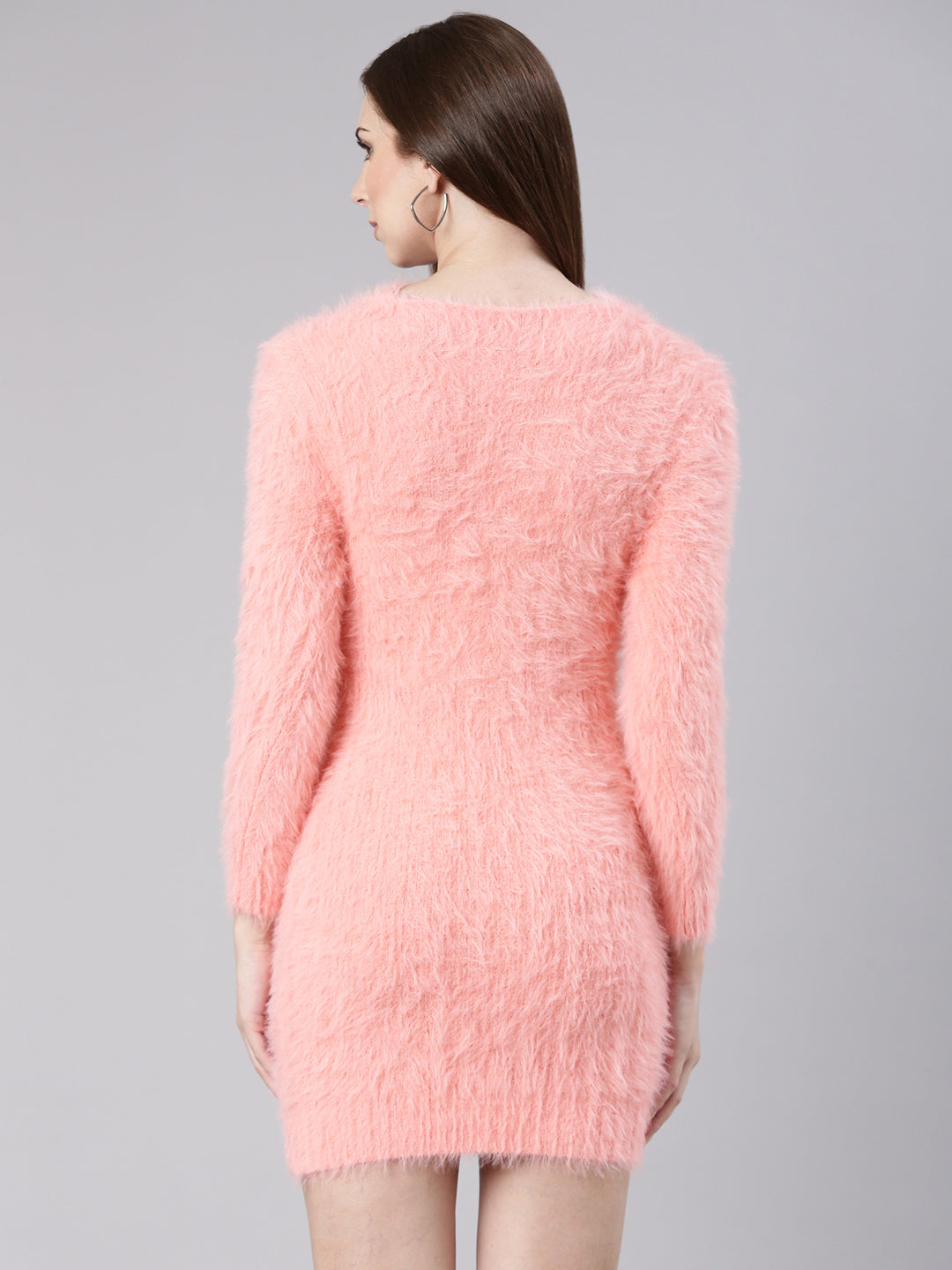 Women Pink Solid Bodycon Dress